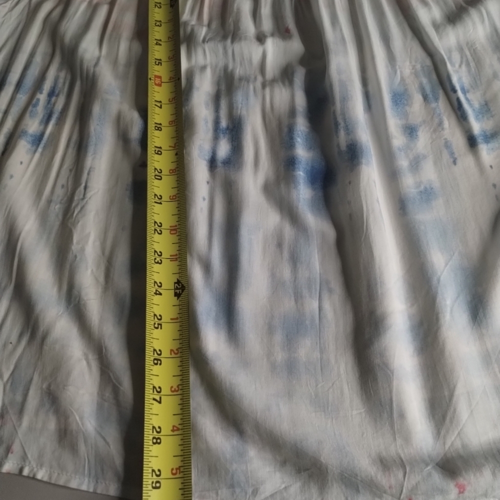 Cato Tie-Dye White Women's Boho Top Blouse Bell Sleeves SZ 22/24W Soft Comfy - Picture 11 of 13